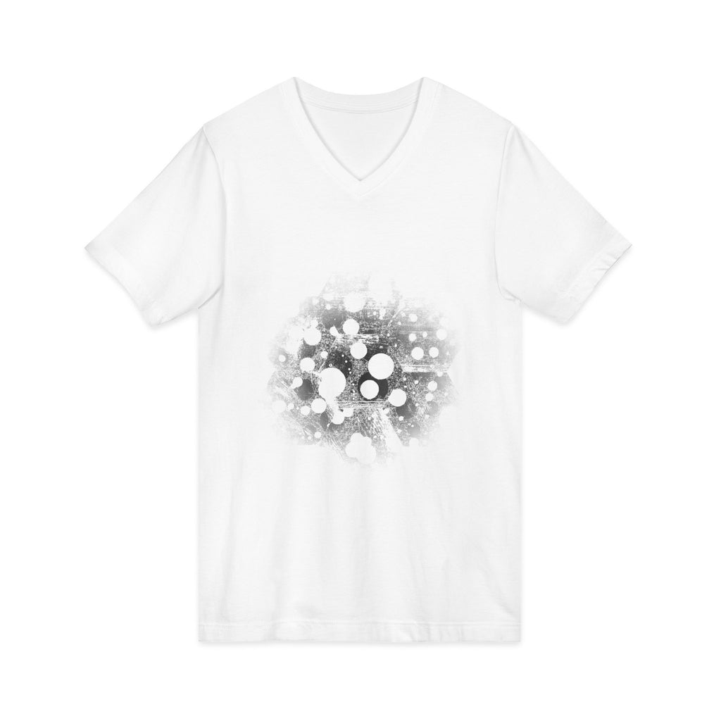 Hex Moon Graphic Tee Design Hex26 — Distressed Space Cheese Vintage Astronomy V-Neck T-Shirt