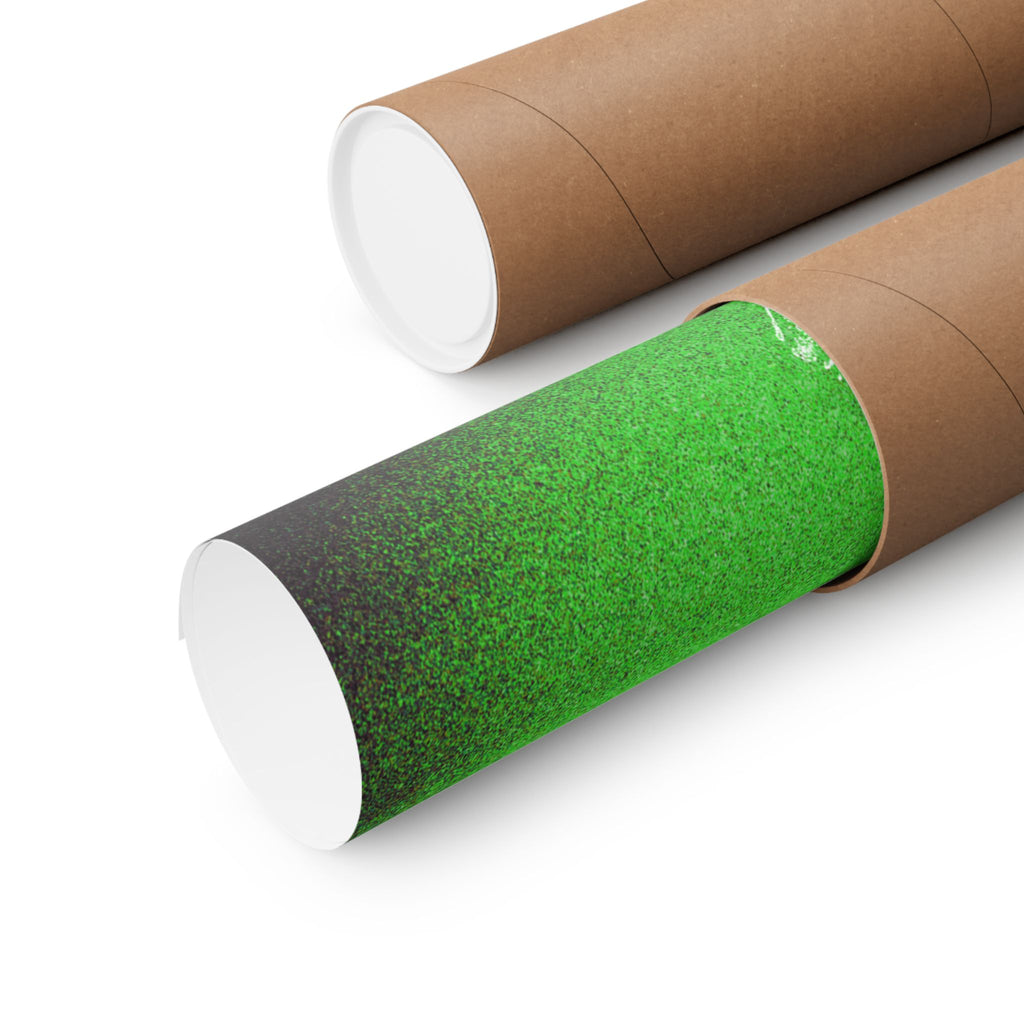 Abstract Green Galaxy Matte Poster — Horizontal Wall Art