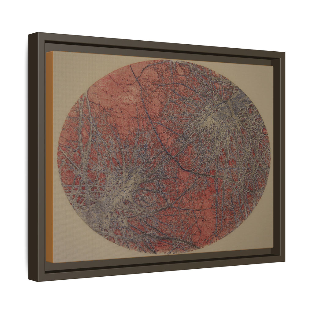 Ingelijst canvas met matte afwerking, nr. 41 — Reproductie van een houtsnijwerk van Twin Tree (Zwarte bes, Chinees kastanjehout en Oude Steen)