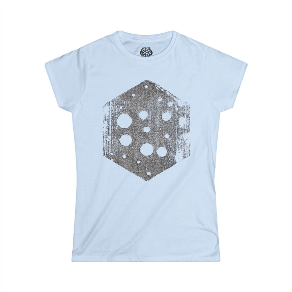 Women's Hexagon Dice Graphic Tee — Vintage Board Game T-Shirt