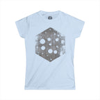 Women's Hexagon Dice Graphic Tee — Vintage Board Game T-Shirt