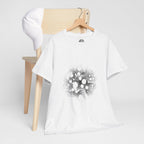 Hex Moon Graphic Tee Design Hex33 — Distressed Space Cheese Vintage Astronomy T-Shirt