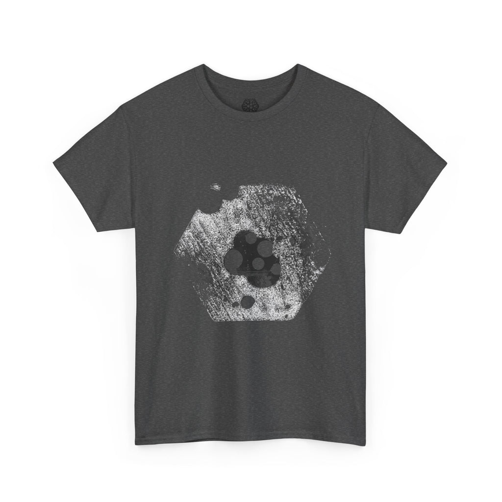 Hex Moon Graphic Tee — Distressed Space Cheese Vintage Astronomy T-Shirt