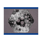 Abstract Hexagon Art Poster — Textured Geometric Matte Horizontal Print
