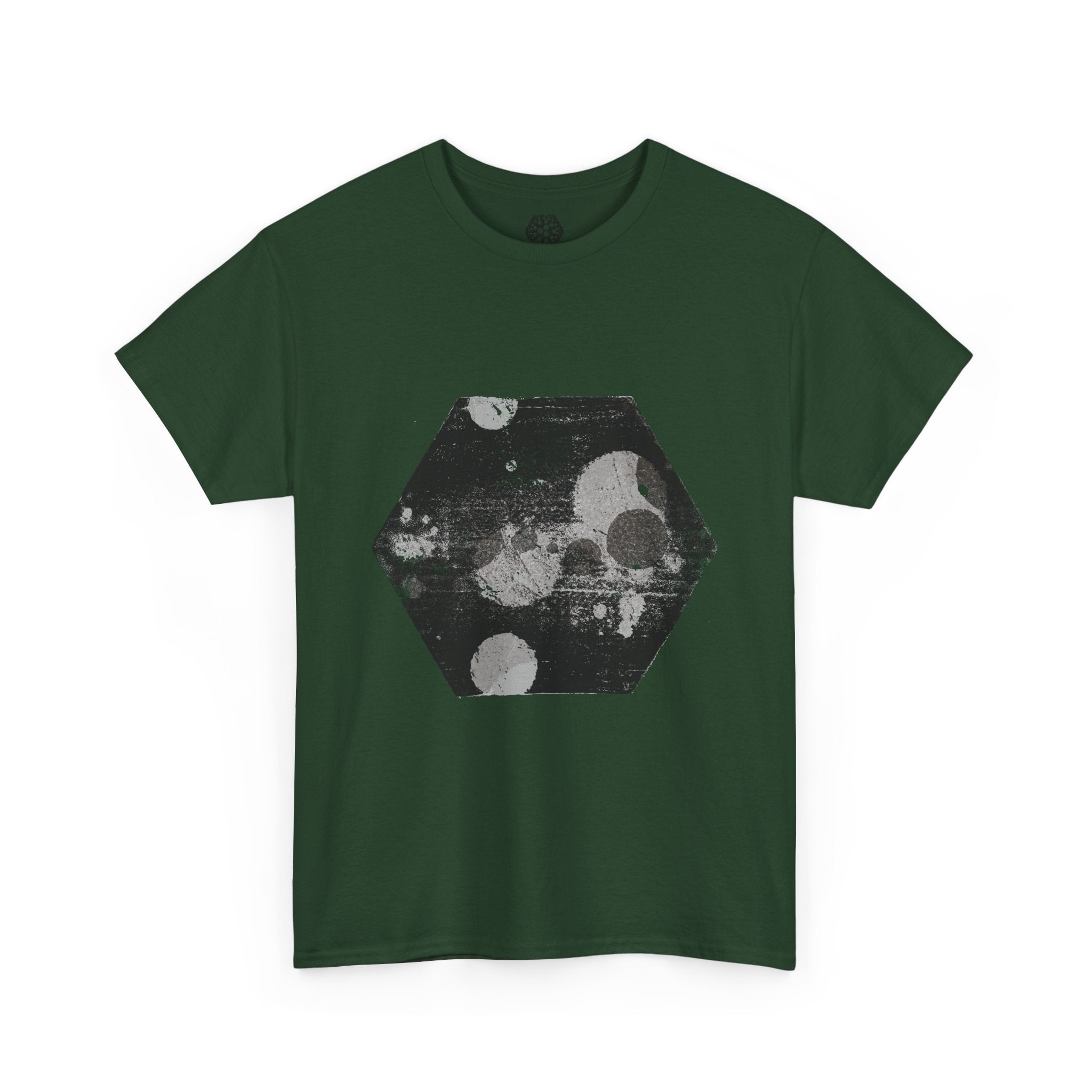 Hex Moon Graphic Tee — Distressed Space Cheese Vintage Astronomy T-Shirt