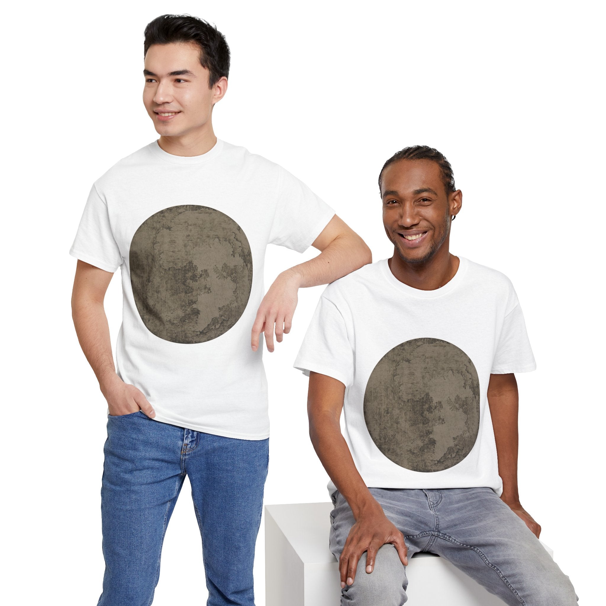 Full Moon Graphic Tee — Minimal Lunar Moonprint T-Shirt