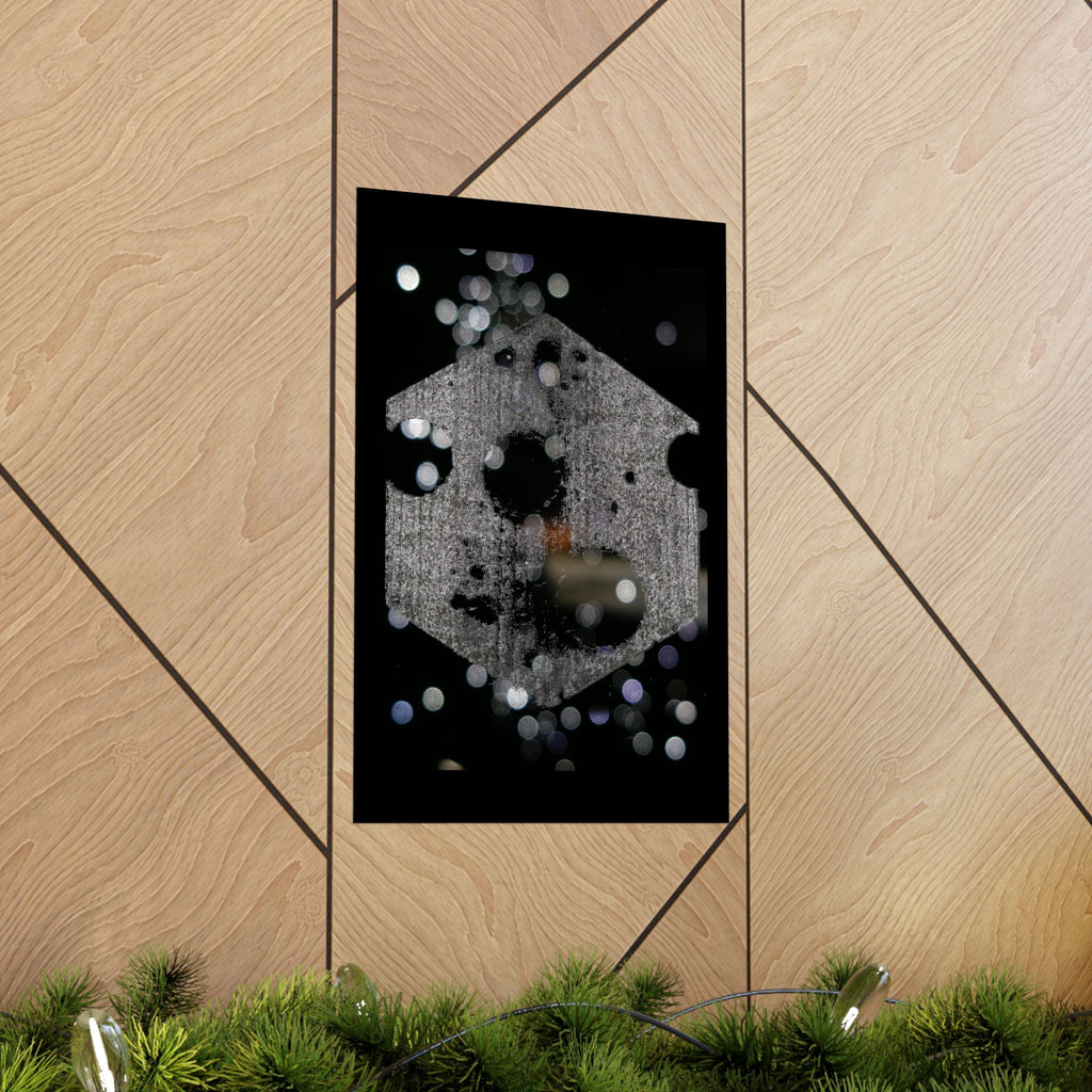Night Lights Matte Poster — Hexagon Bokeh Abstract Art