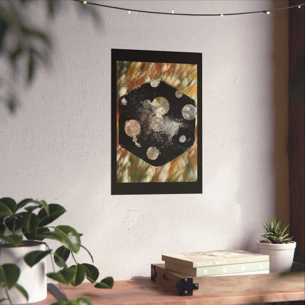 Matte Poster — Abstract Cosmic Hexagon Art Print