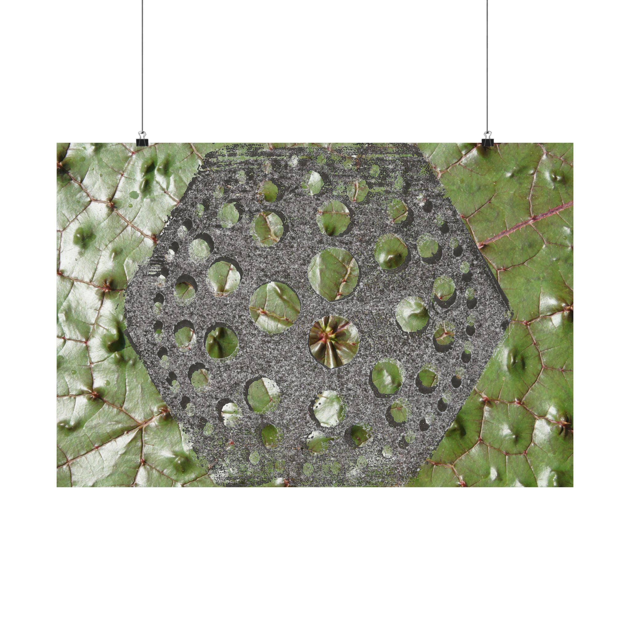 Geometrische zeshoekige uitgesneden kunstposter | Matte horizontale poster 