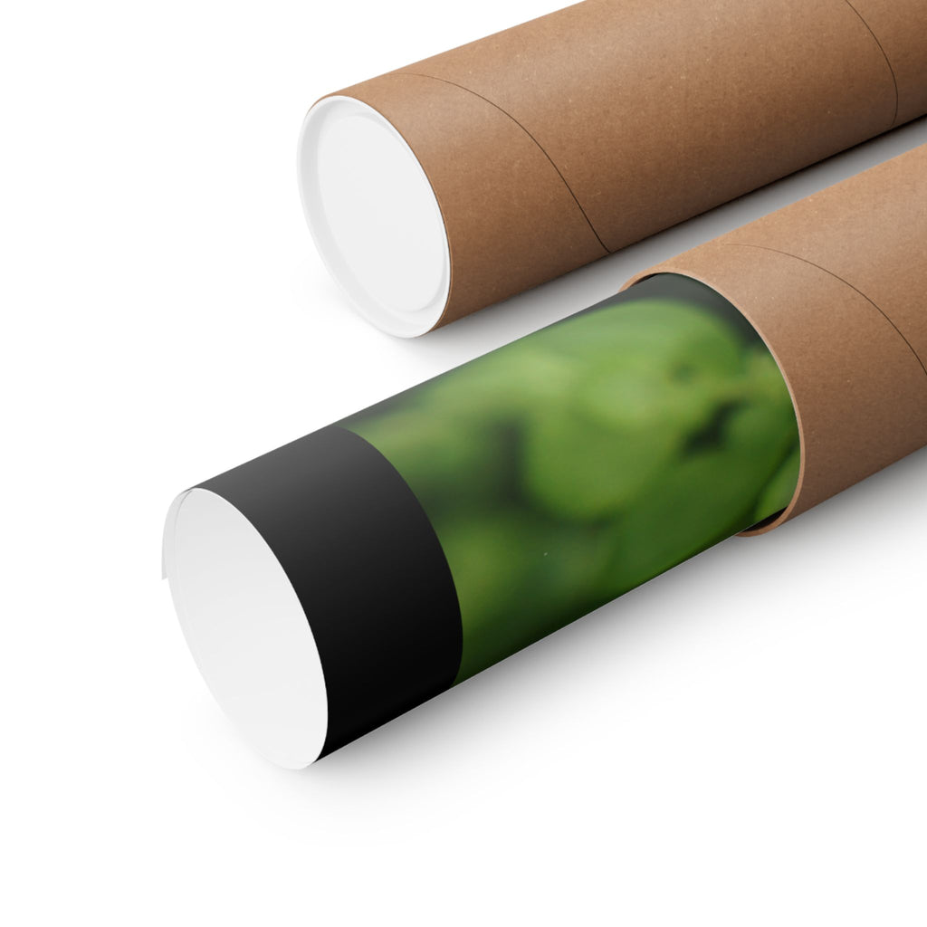 Abstract Moss Heart Matte Poster — Botanical Green Wall Art