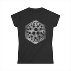 Women's Hexagon Cheese Graphic Tee — Vintage Distressed Dairy Art T-Shirt
