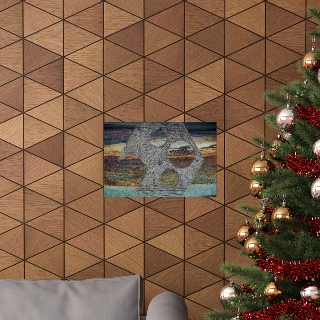 Abstract Rusted Metal Texture Matte Horizontal Poster | Industrial Wall Art