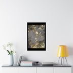 Abstract Wave Texture Matte Poster — Organic Stone & Water Wall Art