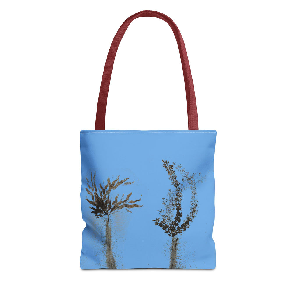 Botanical Sketch Tote Bag — Minimal Blue Wildflower Print