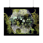 Abstract Green Geometry Matte Poster — Horizontal Wall Art