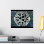 Abstract Geometric Hexagon Poster — Matte Horizontal Wall Art