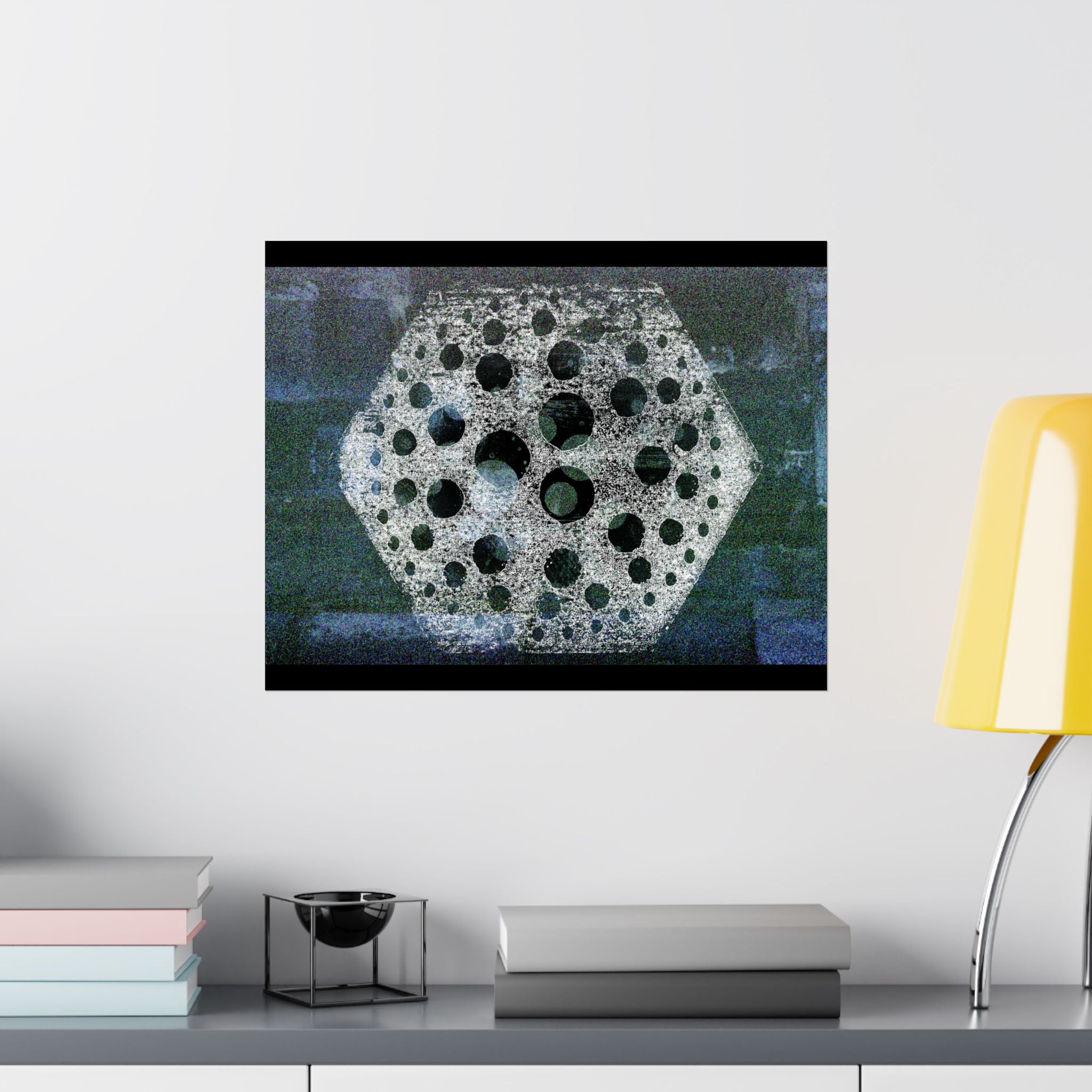 Abstract Geometric Hexagon Poster — Matte Horizontal Wall Art