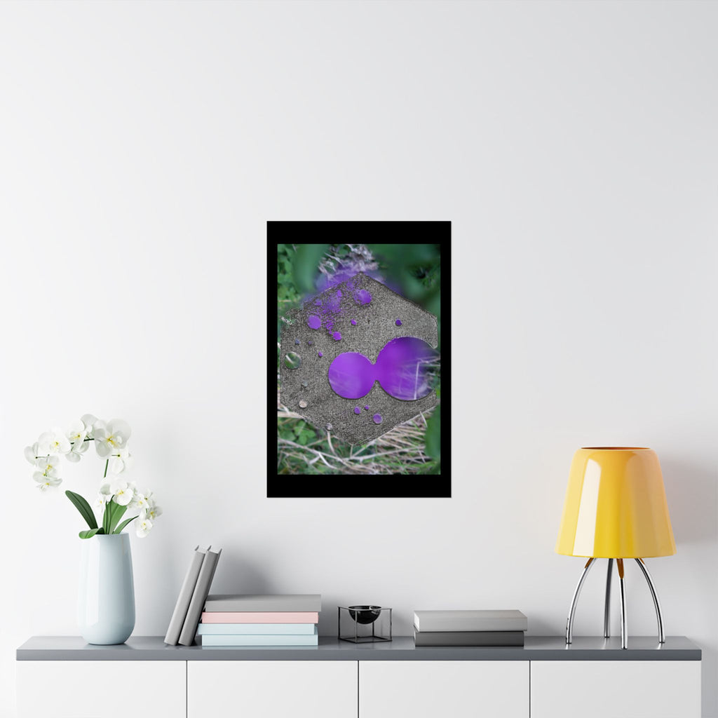 Purple Abstract Ink Blot Poster Matte Vertical Poster