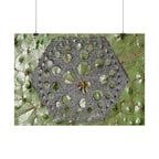 Geometric Hexagon Cutout Art Poster | Horizontal Poster