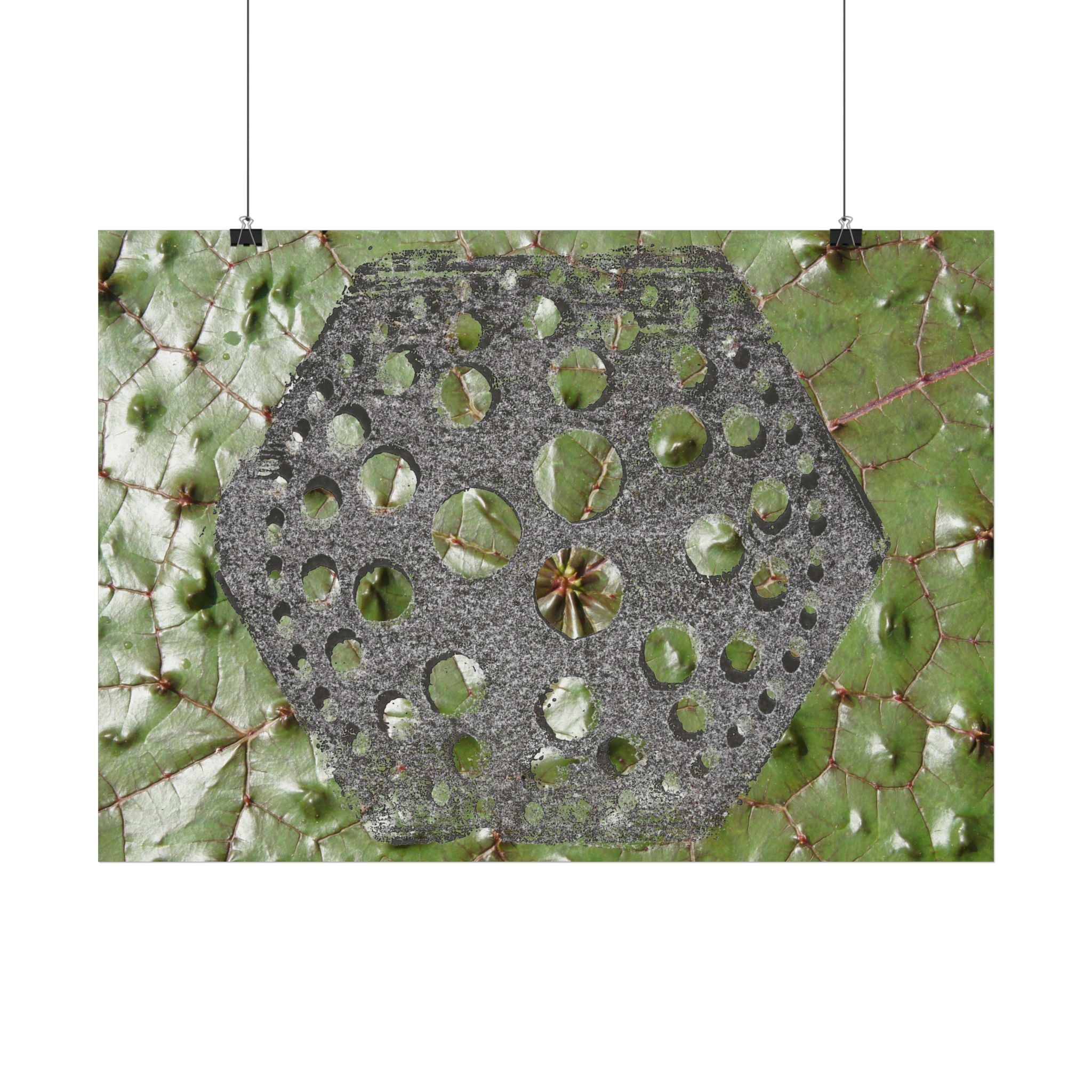 Geometrische zeshoekige uitgesneden kunstposter | Horizontale poster 