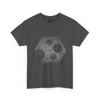Hexagon Circles Graphic Tee — Digital Manual Print Art