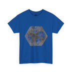 Hexagon Circles Graphic Tee — Digital Manual Print Art