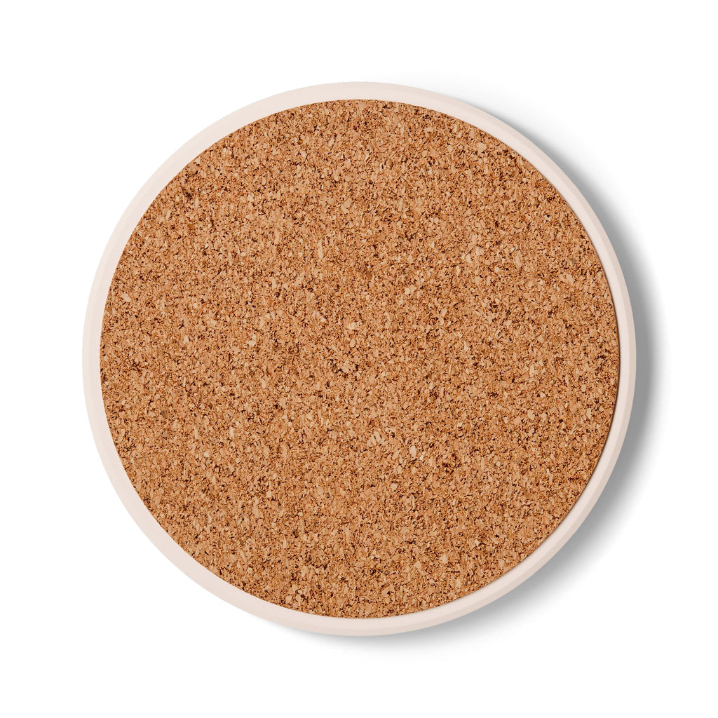 Minimal Taupe Ceramic Coaster — Neutral Modern Drink Coaster