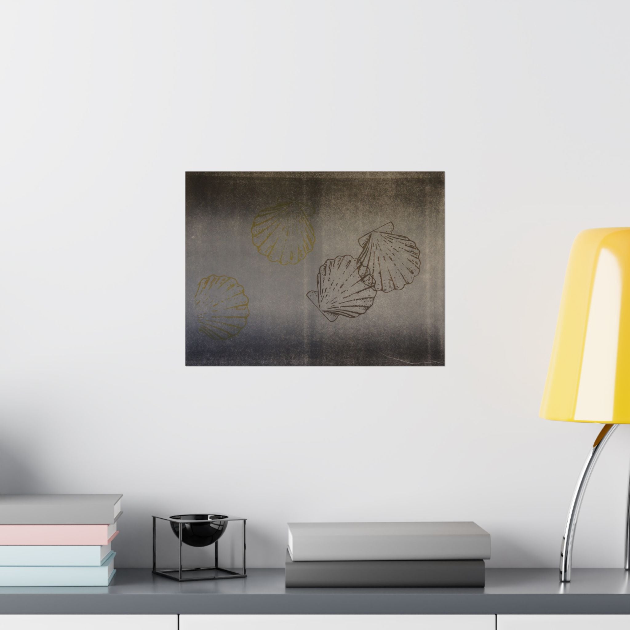 Seashell Matte Poster — Vintage Coastal Wall Art