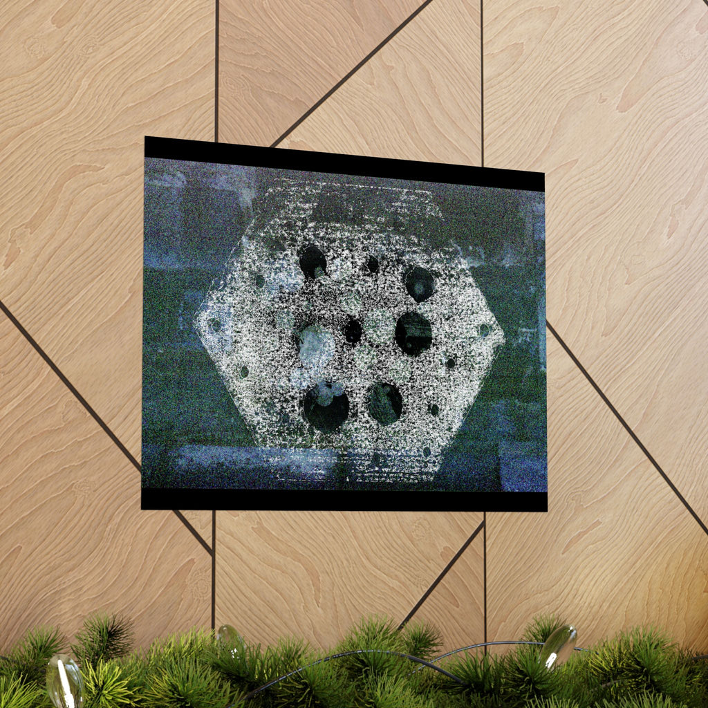 Abstracte maanzeshoek poster — Matte horizontale wanddecoratie 