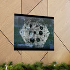 Abstracte maanzeshoek poster — Matte horizontale wanddecoratie 