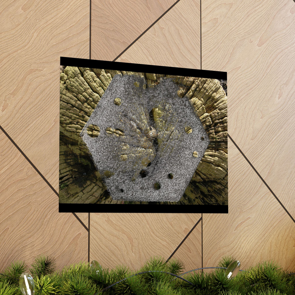 Weathered Tree Cross-Section Poster | Matte Horizontal Wall Art