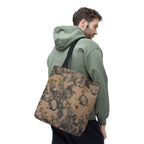 Abstract Marble Pattern Tote Bag — Neutral Honeycomb Bubble Design