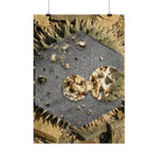 Abstracte geode collage verticale poster | Mineralen kunst muurprint 