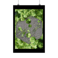 Abstract Moss Heart Matte Poster — Botanical Green Wall Art