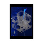 Abstract Blue Geometry Matte Poster — Hexagon Ice Crystal Wall Art