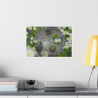 Daisy & Moss Floral Poster — Matte Horizontal Wall Art