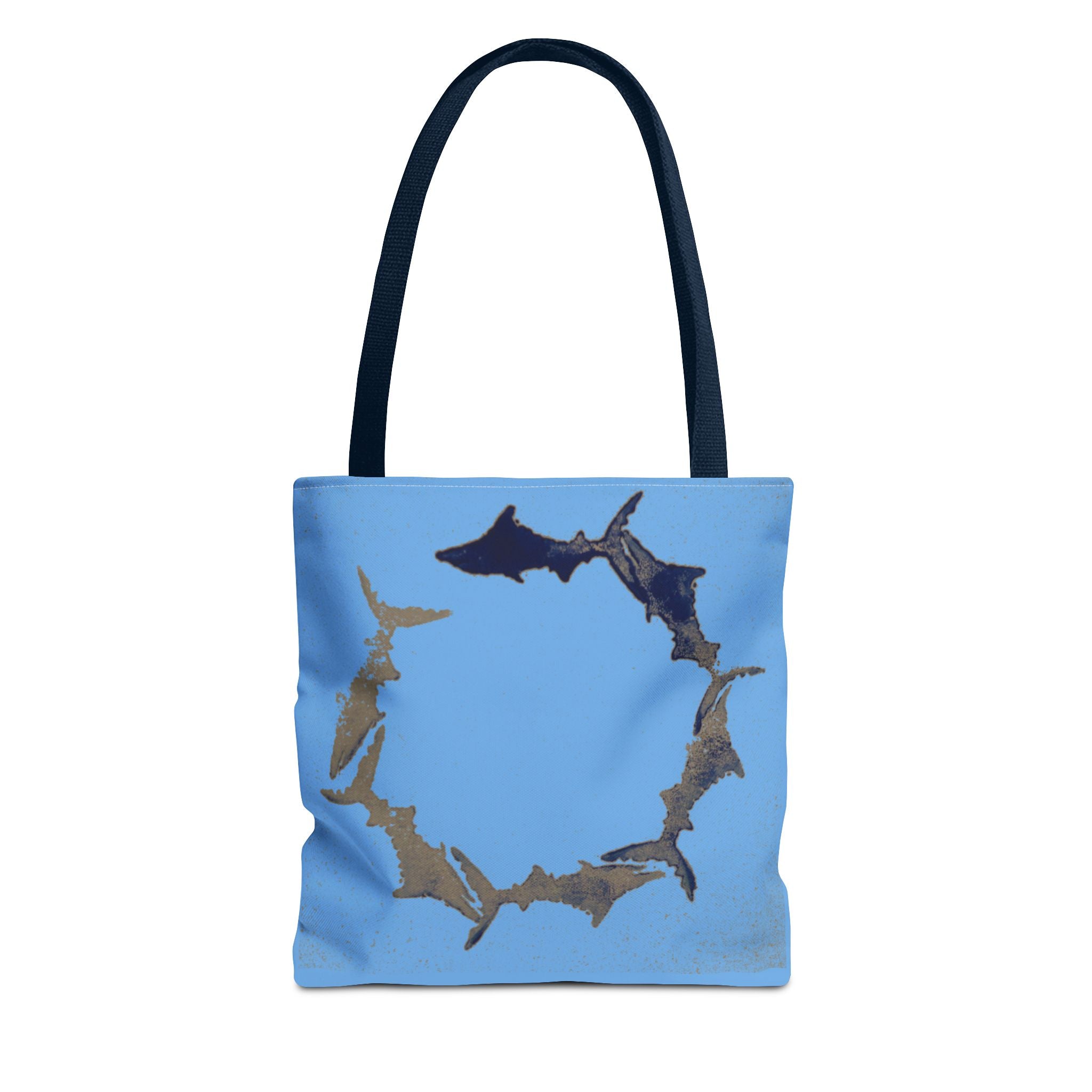 Shark Circle Tote Bag – Ocean Wildlife Canvas Tote