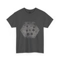 Hexagon Circles Graphic Tee — Digital Manual Print Art