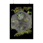 Abstract Hexagon Galaxy Poster — Matte Vertical Art Print
