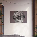 Abstract Hexagon Art Poster — Textured Geometric Matte Horizontal Print