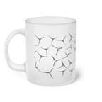 Mok van mat glas — Koffiekopje met minimalistisch geometrisch bloemblaadjespatroon 