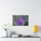Paarse abstracte bokeh-uitgesneden poster | Matte horizontale poster 