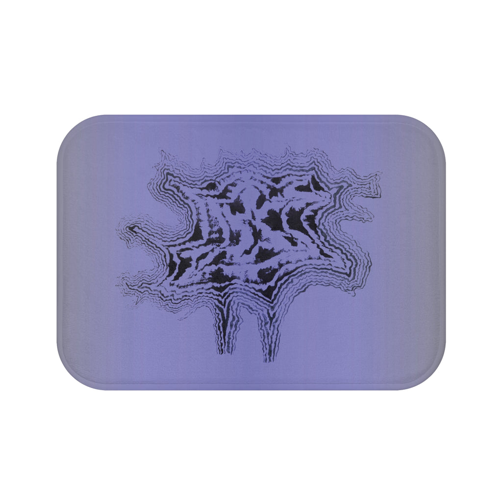 Lavender Abstract Starburst Bath Mat — Soft Purple Geometric Bathroom Rug