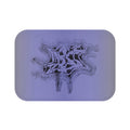 Lavender Abstract Starburst Bath Mat — Soft Purple Geometric Bathroom Rug