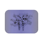 Lavender Abstract Starburst Bath Mat — Soft Purple Geometric Bathroom Rug