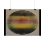 Abstract Color Band Poster — Retro Gradient Circle Wall Art