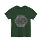 Hexagon Circles Graphic Tee — Digital Manual Print Art