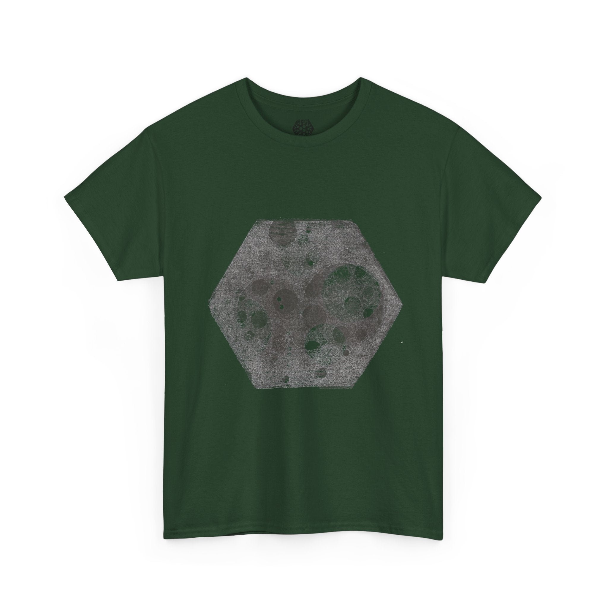 Hexagon Circles Graphic Tee — Digital Manual Print Art