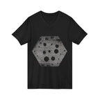Hex Moon Graphic Tee Design Hex11 — Distressed Space Cheese Vintage Astronomy V-Neck T-Shirt