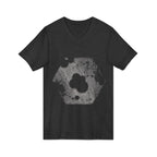 Hex Moon Graphic Tee Design Hex07 — Distressed Space Cheese Vintage Astronomy V-Neck T-Shirt